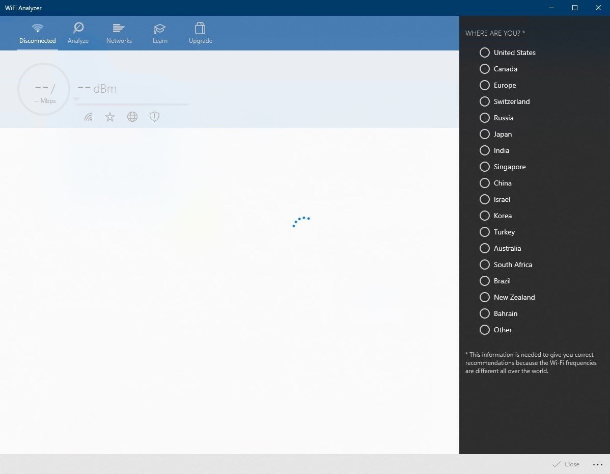 WiFi Analyzer connected network dashboard showing signal details